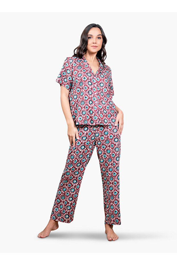 طقم بيجامة مطبوع - 2