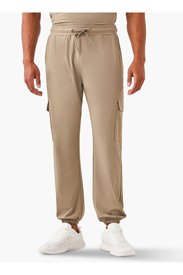 Cargo Joggers with Drawstring Closure - 1
