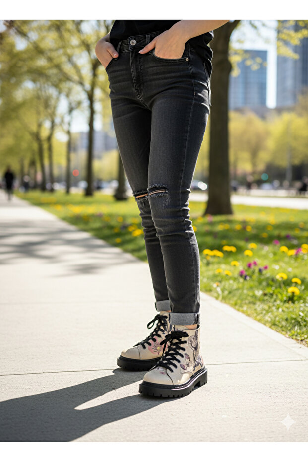 Printed Colorful Women's Boots