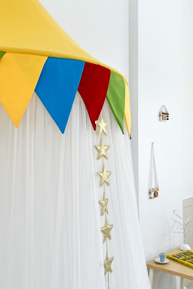 Renkli Tül Duvar Tentesi Plus Model - 7