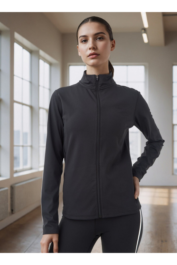 سترة رياضية بسحاب أمامي وجيوب - 1