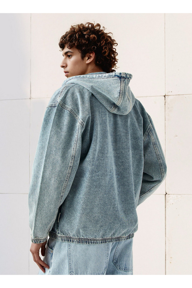 هودي جينز بسحاب أمامي - 3