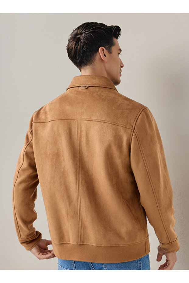 جاكيت راكبي الدراجات النارية بسحاب كامل ومقاس عادي للرجال - 3