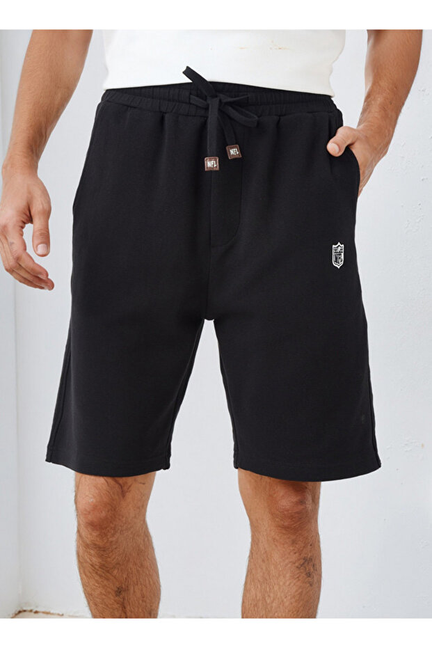 شورت NFL Applique بتصميم مريح مع جيوب - 1