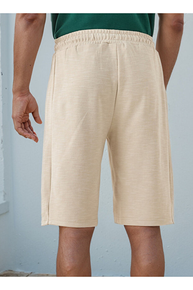 شورت بقصّة عادية مع رباط إغلاق وجيوب - 3