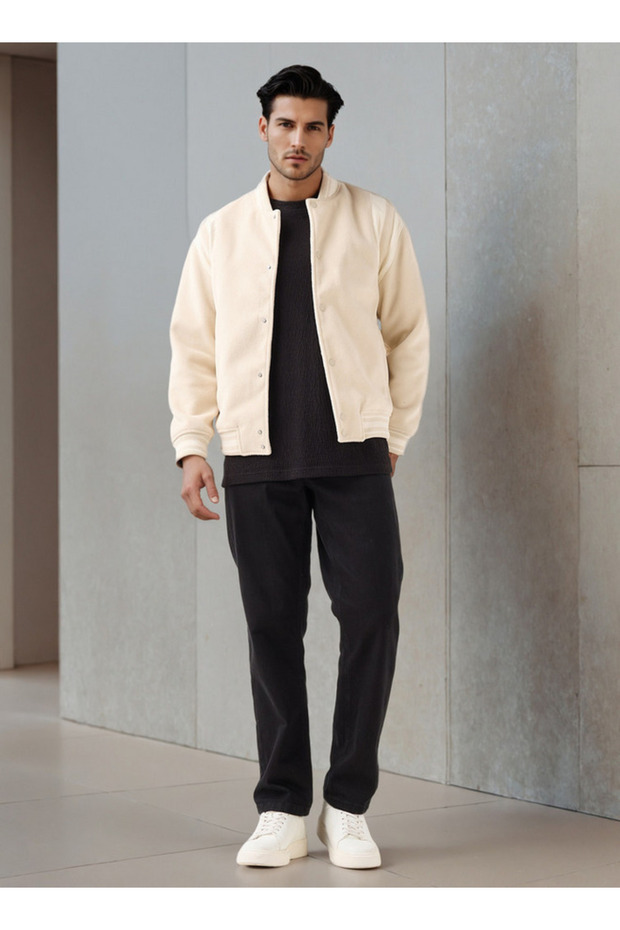 جاكيت بومبر رجالي بقصّة عادية وياقة ماندرين - 2