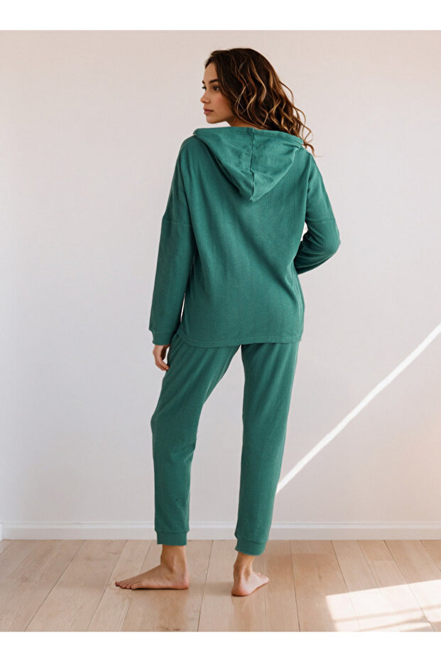 Waffle Textured Pyjama Set - 4