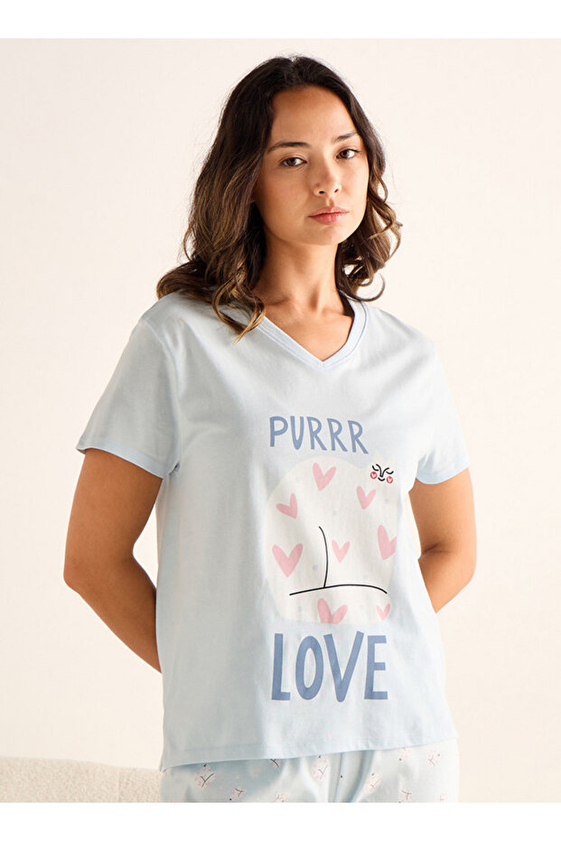 طقم بيجامة مطبوع - 3