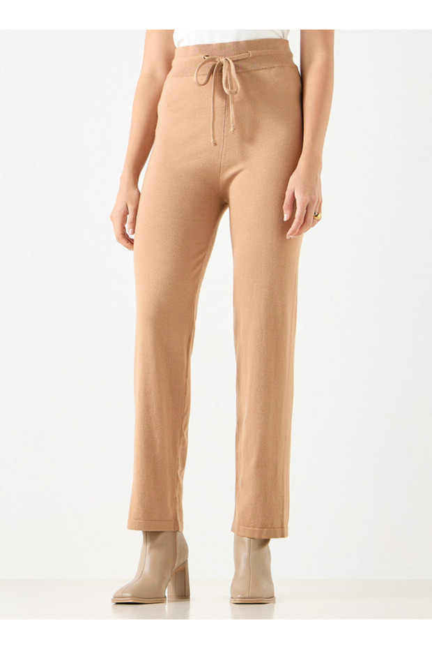 Solid Leggings with Drawstring Closure - 1