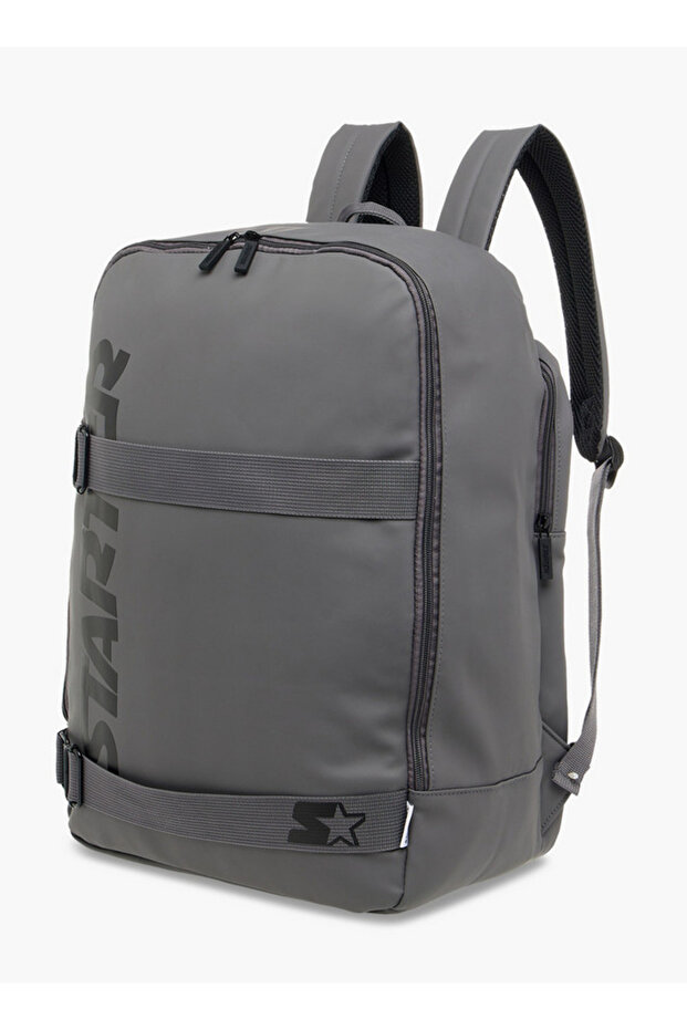 حقيبة ظهر بطباعة الشعار مع أشرطة قابلة للتعديل وسحاب للإغلاق - 4