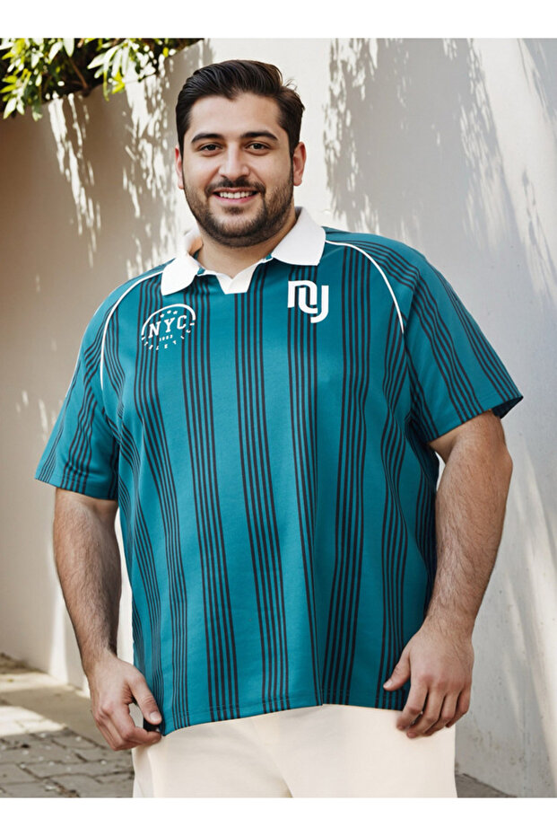 Striped Polo Tee - 1