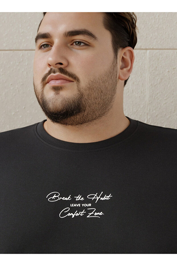 تي شيرت مطبوع بمقاسات كبيرة - 4