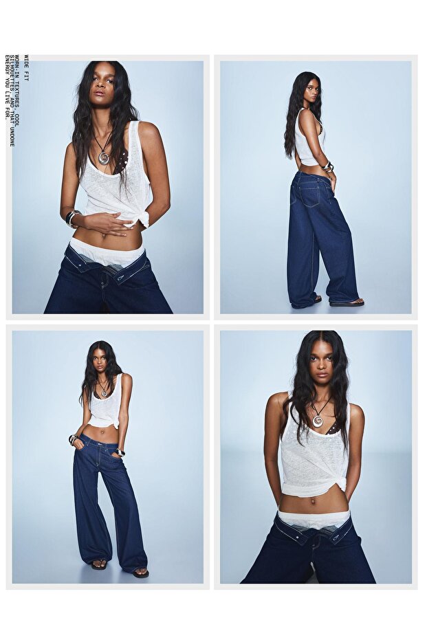 Geniş paça jean - 5