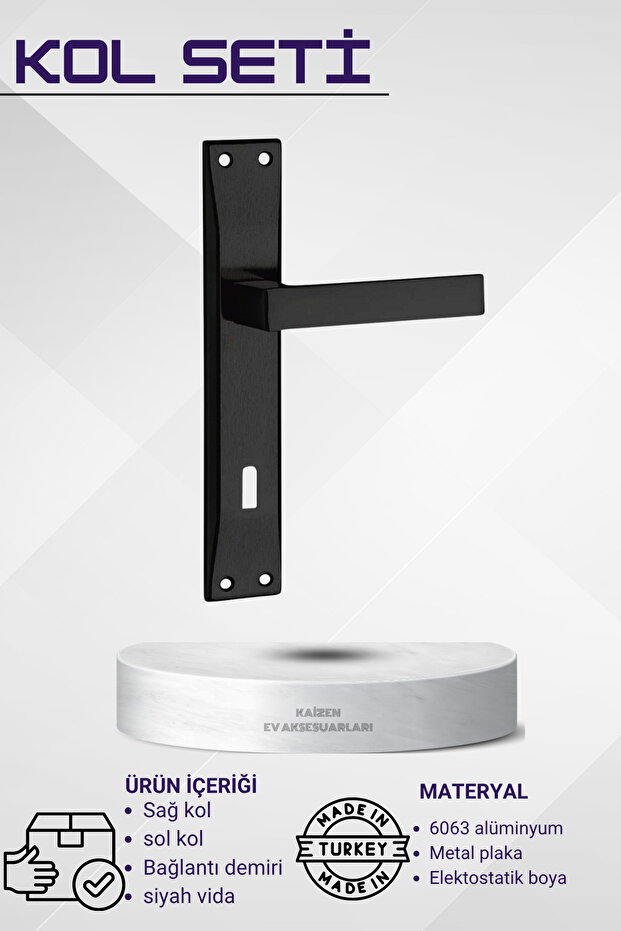 Kapı Kolu Lama Siyah Aynalı Oda - 2