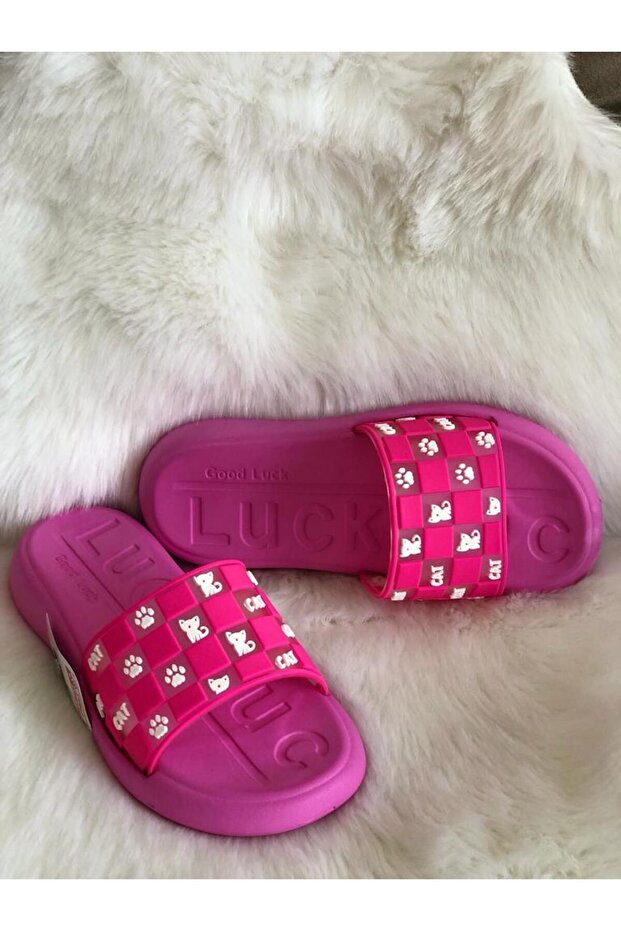 Summer Women's Fujia Cat and Paw Pattern Soft Sole Lightweight Women's Slippers