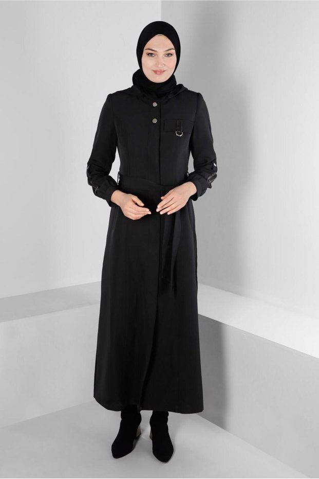 Hooded Belted Buttoned Curtain 10664