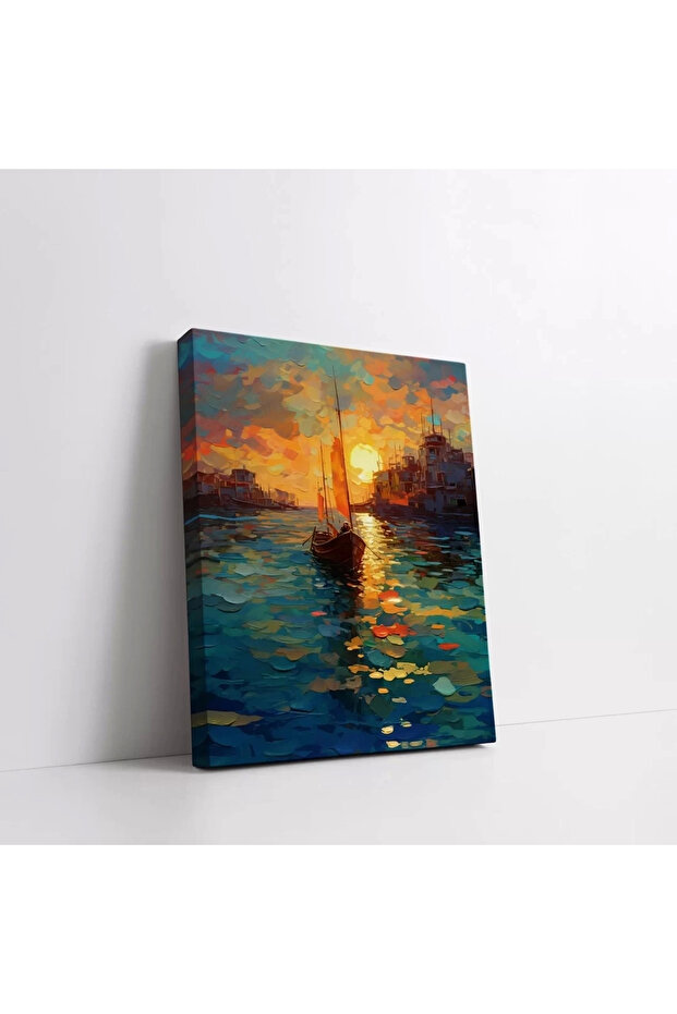Venedik'te Akşam Kanvas Tablo - 3