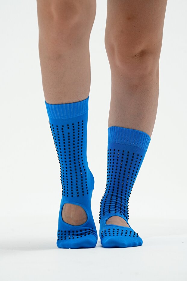M'Gems Blue Anti-Slip Sports Socks
