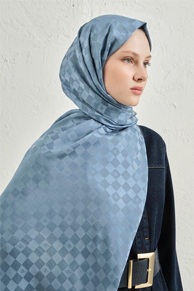 Elegance J.İpek Cotton Checker Shawl
