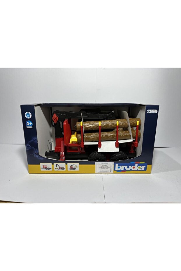 Log Carrier Trailer with Loading Crane & Logs Br02252 - 5