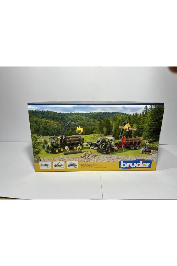 Log Carrier Trailer with Loading Crane & Logs Br02252 - 6
