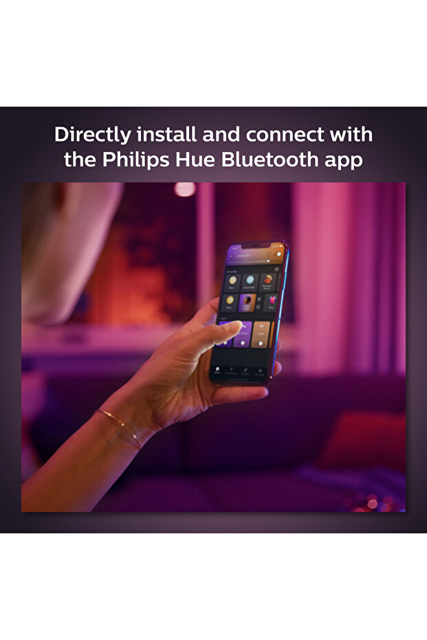 HueWCA 9-75W E27 1100 Lumen Renkli Akıllı Ampul A60 - 8