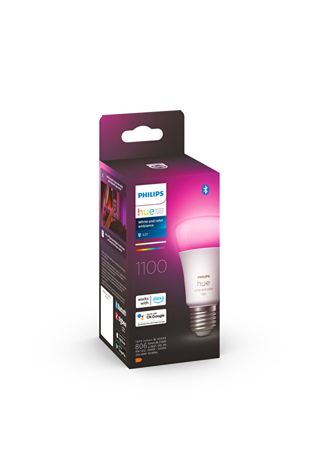 HueWCA 9-75W E27 1100 Lumen Renkli Akıllı Ampul A60 - 3
