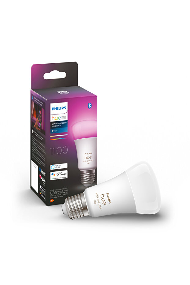 HueWCA 9-75W E27 1100 Lumen Renkli Akıllı Ampul A60 - 1