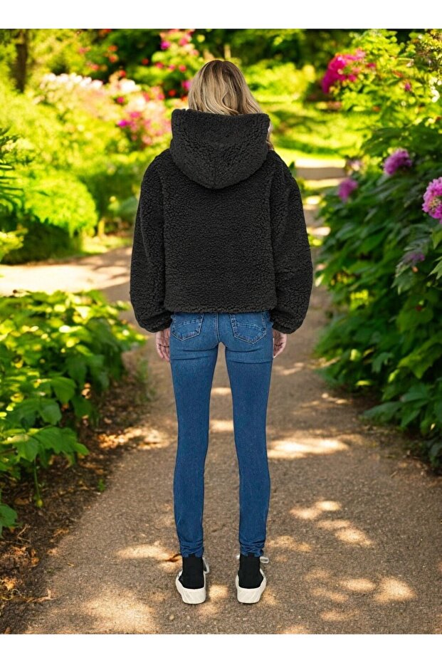 Kışlık Kadın Peluş Ceket - 3