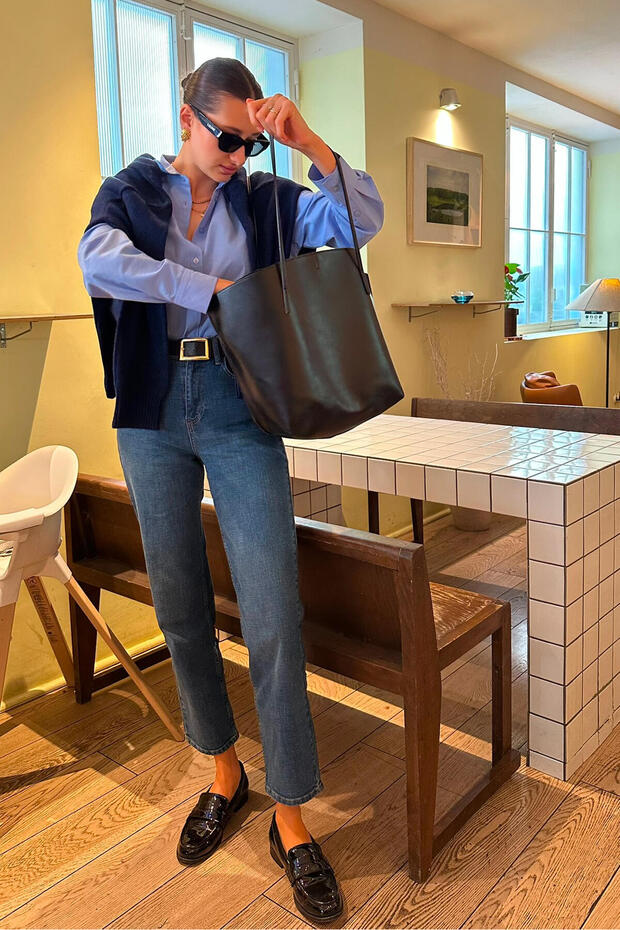 ELASTİK BEL DENİM PANTOLON - 1