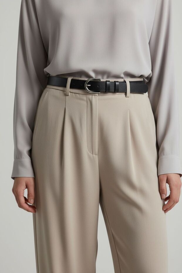 %100 Hakiki Deri Siyah Klasik Kemer - 1