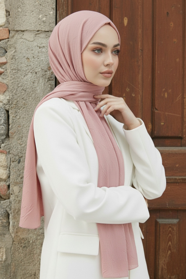 Powder Pink Shawl - Natural Bamboo Shawl - Ultra Light, Breathable, Non-Slip Structure - Bamboo Shawl