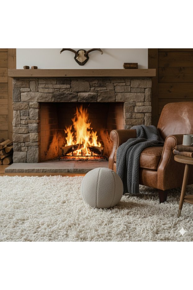 Ballo, Decorative Ball Throw Pillow, Pillow, Diameter 25 Cm, Beige Color, Krl2502-40