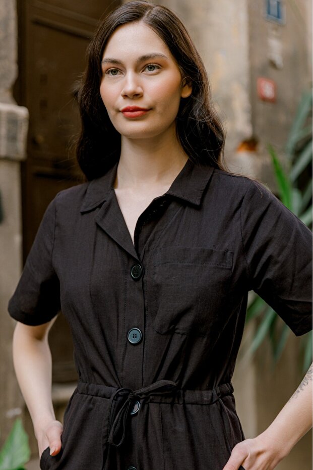 Keten Günlük Tulum - 6