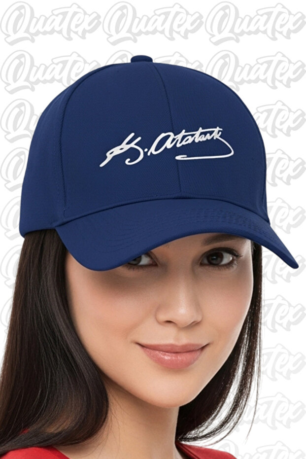 Ataturk Embroidered Navy Blue Sports Unisex Hat A+ Quality Product