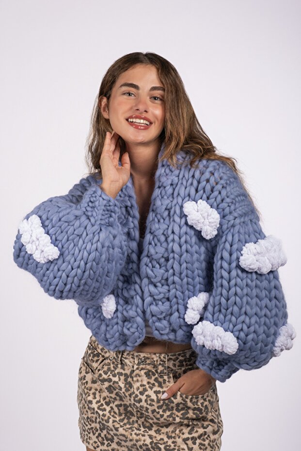 Cloud El Örgüsü Bulutlu Hırka - 4