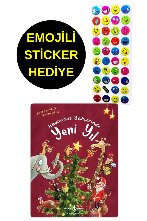 Emoji Sticker Gift - Preschool Illustrated Books - HAYVANAT BAHÇESİNDE YENİ YIL
