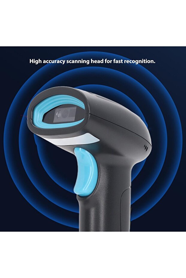 قارئ رمز QR (مربع) للرموز الشريطية السلكية USB 1D 2D مناسب لجميع الأرضيات - 5