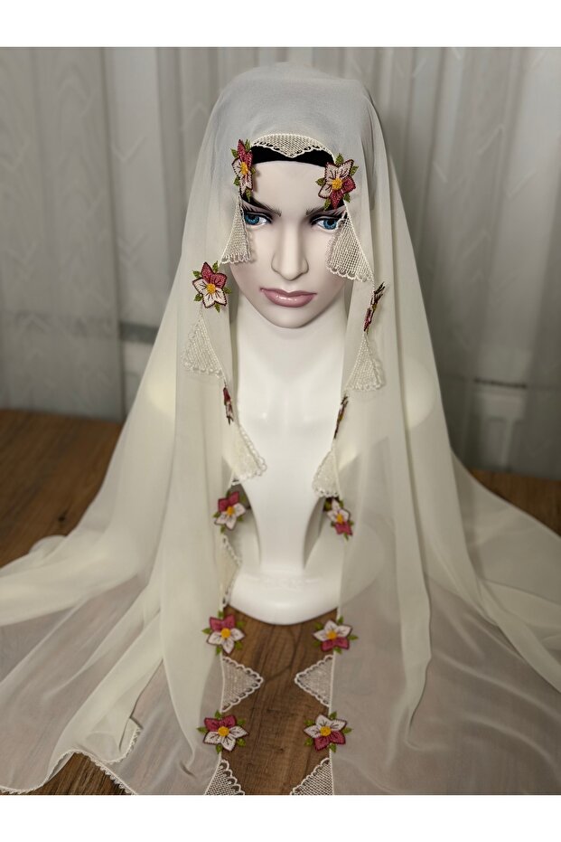 İğne oyası namaz başörtüsü - 7