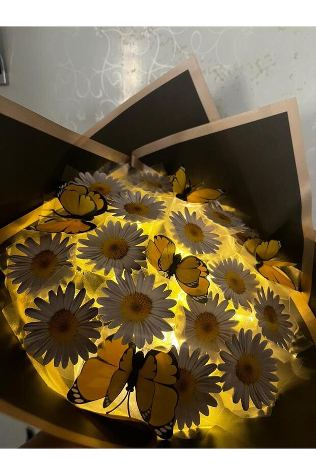 Led Işıklı Papatya Buketi - 2