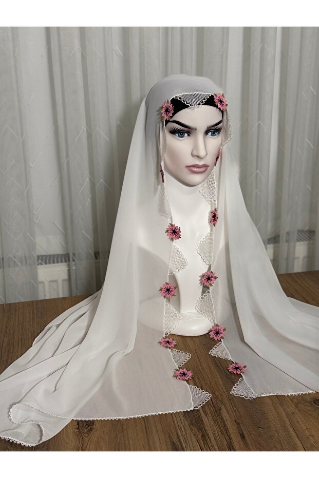 İğne oyası namaz başörtüsü - 1