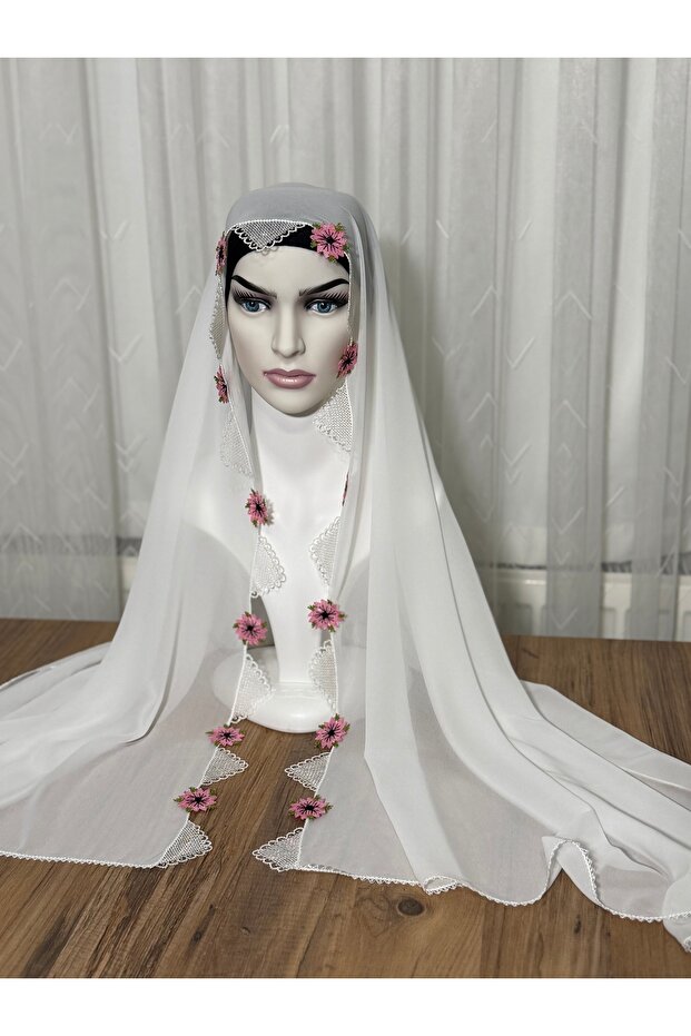 İğne oyası namaz başörtüsü - 6