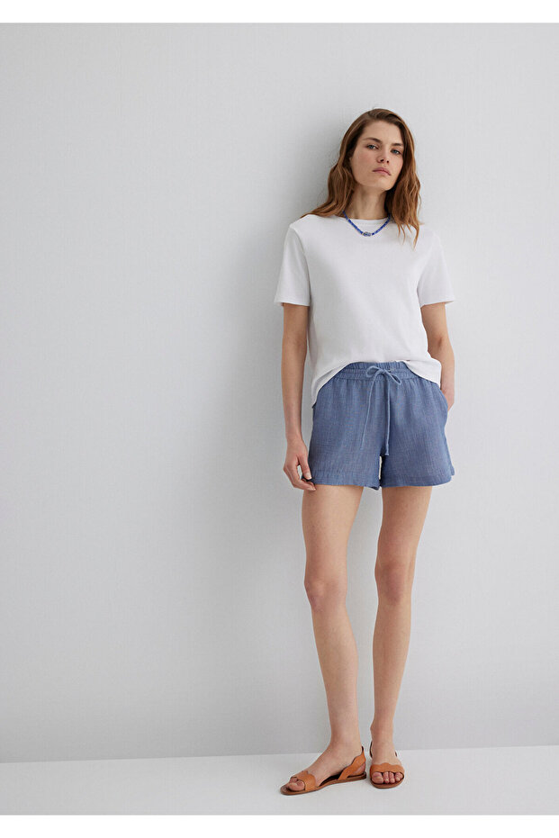 Dokulu Şort 1410132-89861 - 2