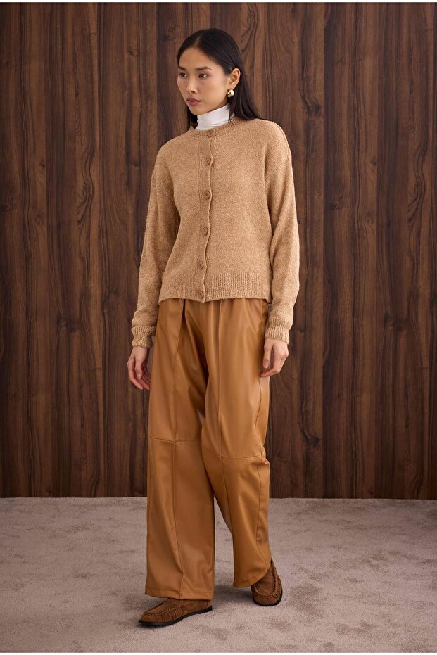 Buklet Hırka Sütlü Kahve - 1