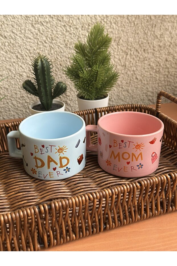 - Best Dad And Mom Ever Mug Set, Gift, Special Day, Mother Father Gift