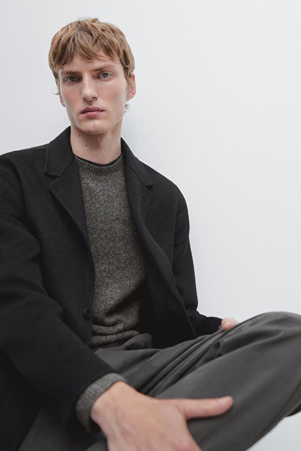 Double-knit wool blend jacket - 4