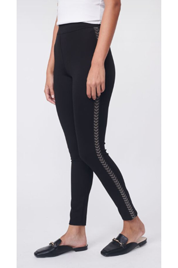 Girls' Leggings with Side Stripes