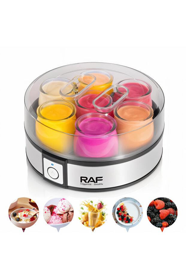 7-Jar Yogurt Maker with Glass Jars | 20W Automatic Heating Machine for Homemade Yogurt