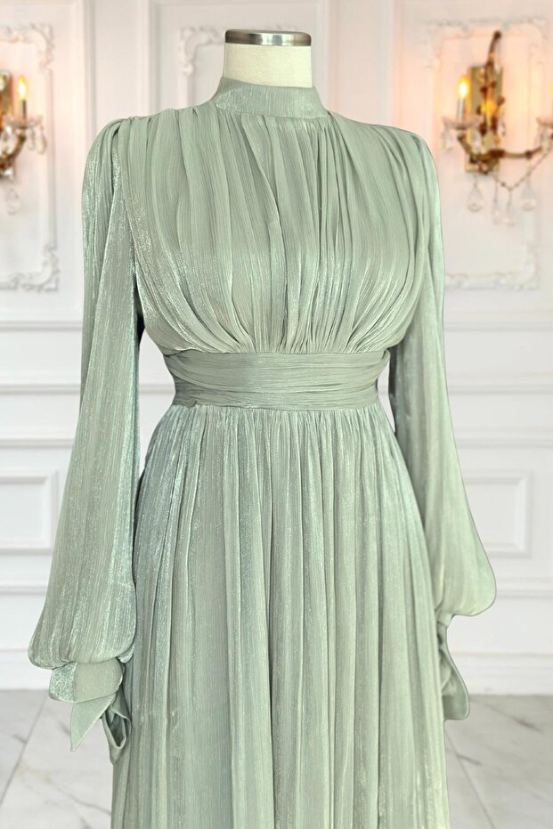 Nida Abiye Elbise Mint - 2