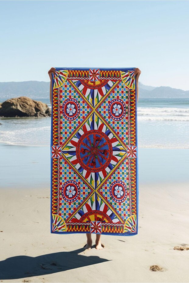 Digital Printing Beach Sea Towel Modern Patterned Peshtemal (80X160 cm) Hvl0067